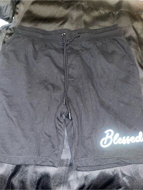 Men's Black Drawstring Shorts